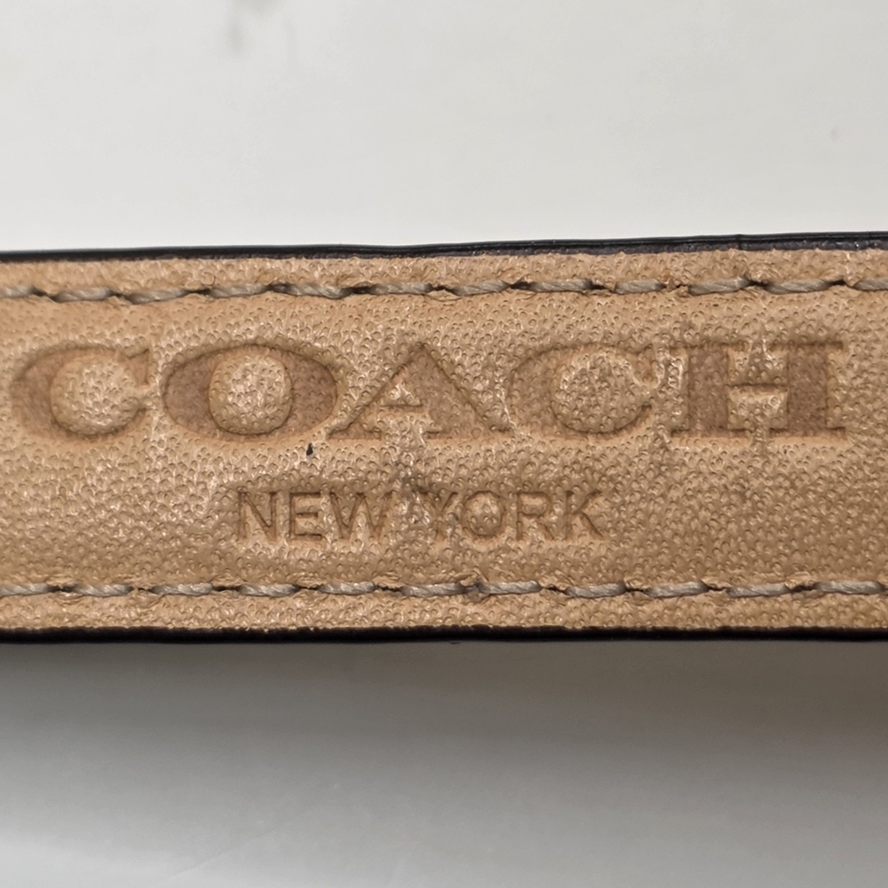 Coach Accessories Vintage Double Wrap Leather Turnlock Bracelet Eggshell Blue - Picture 8 of 9